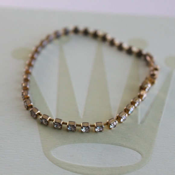 Vintage Gold Tone Tennis Bracelet - Picture 1 of 3